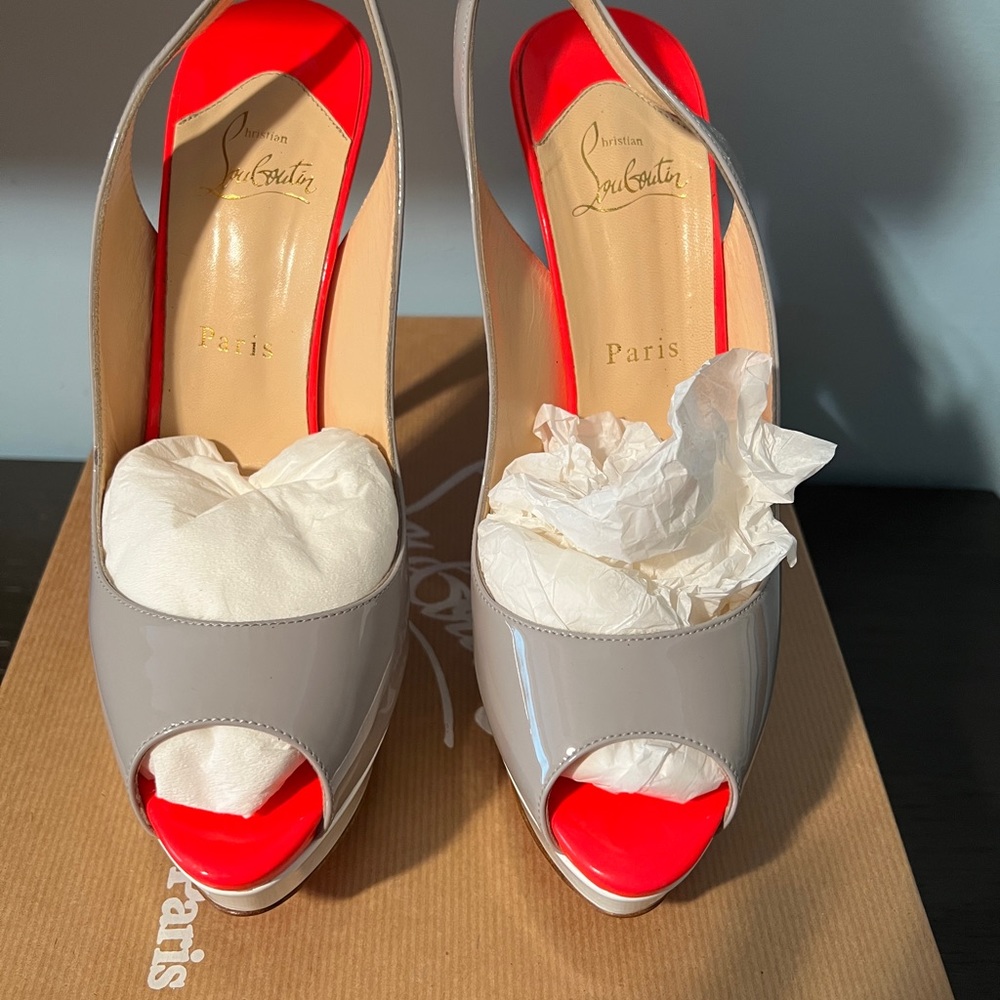 Christian Louboutin Lady Peep Slingback - Size 40